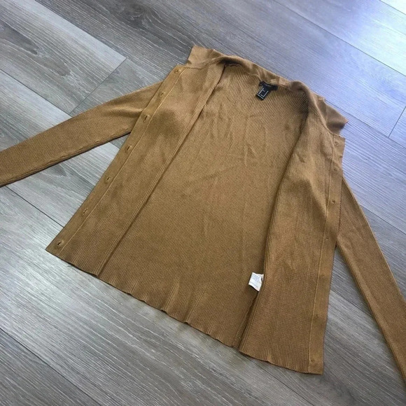 Forever 21 Bronze Cardigan Sweater And Cropped Cami Set Size Medium - Picture 9 of 16